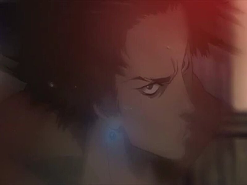 Anime Character Face — Red, Dramatic, Hair, Light