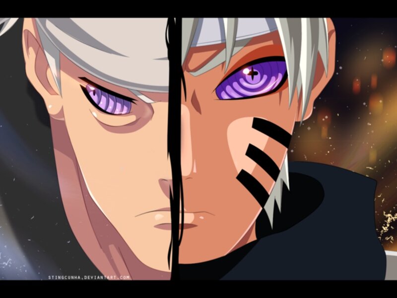 Anime Character Face Split — Purple