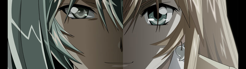 anime character face split screen