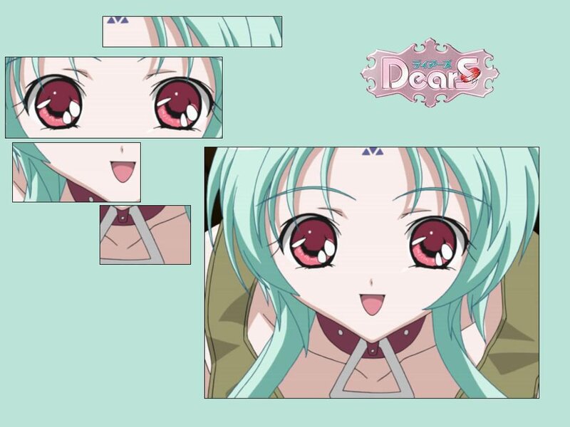 Anime Character Face — Teal, Happy