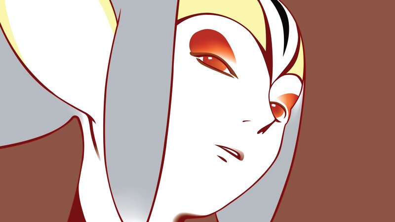 Anime Character Face — White, Dramatic, Eyes, Hair, Red