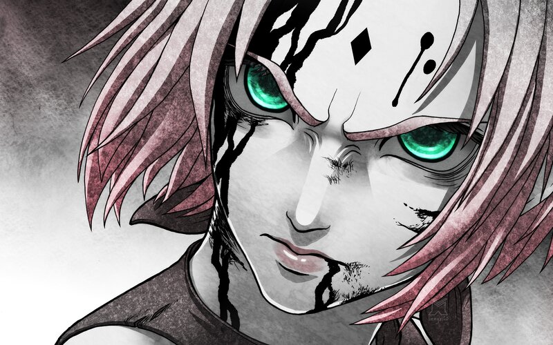 Anime Character Face — White, Dramatic, Manga, Green Eyes