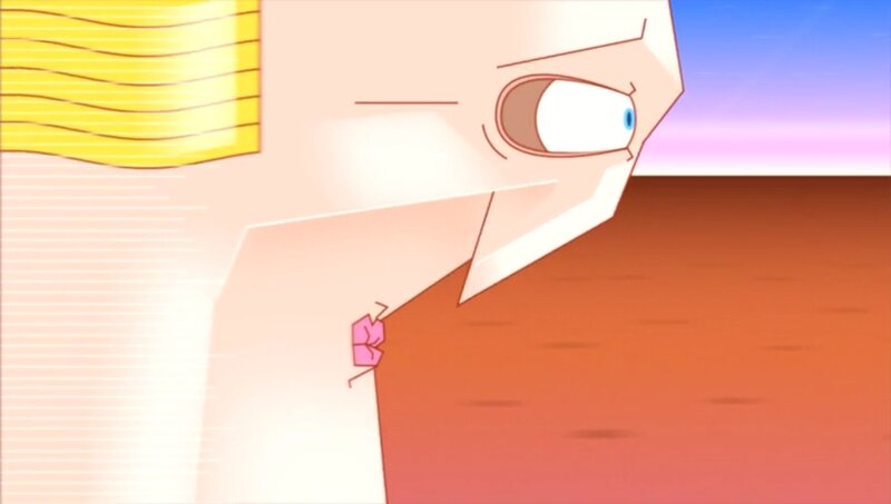 Anime Character Face — White, Dramatic, Sunset