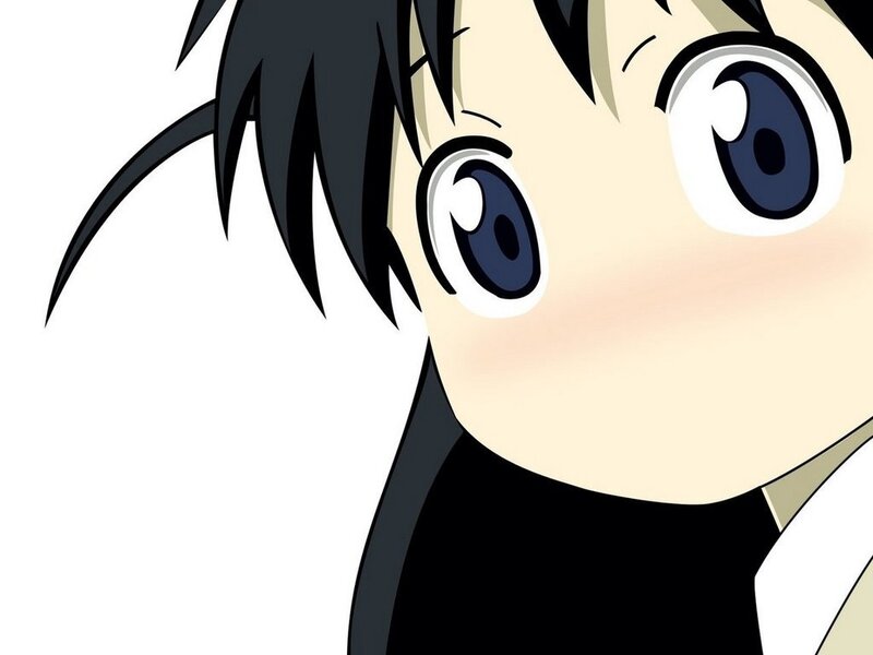 Anime Character Face — White, Innocent, Eyes, Hair