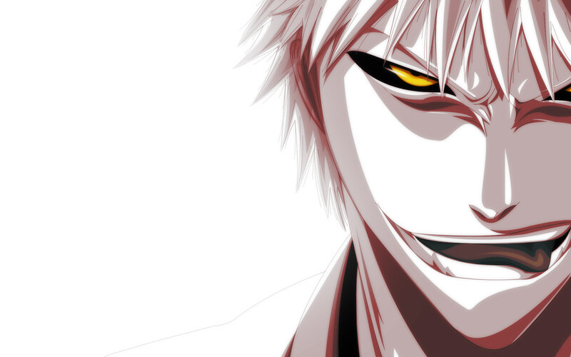 Anime Character Face — White, Intense