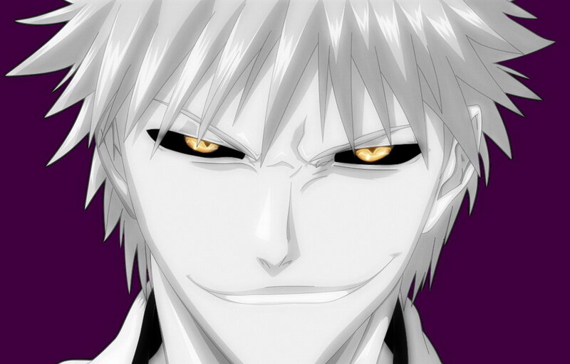 Anime Character Face — White, Intense, White Hair