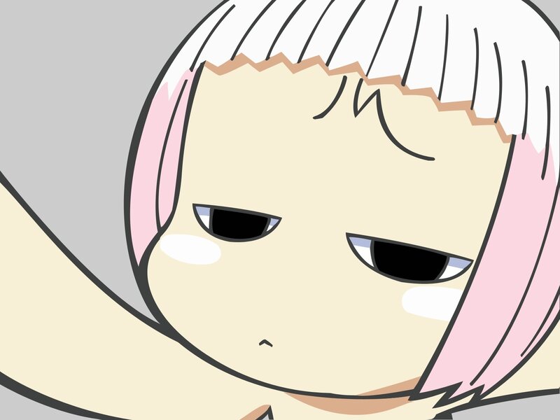 Anime Character Face — White, Neutral