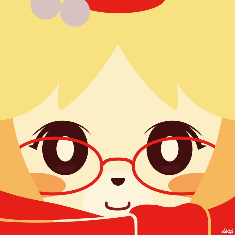 Anime Character Face — Yellow, Calm