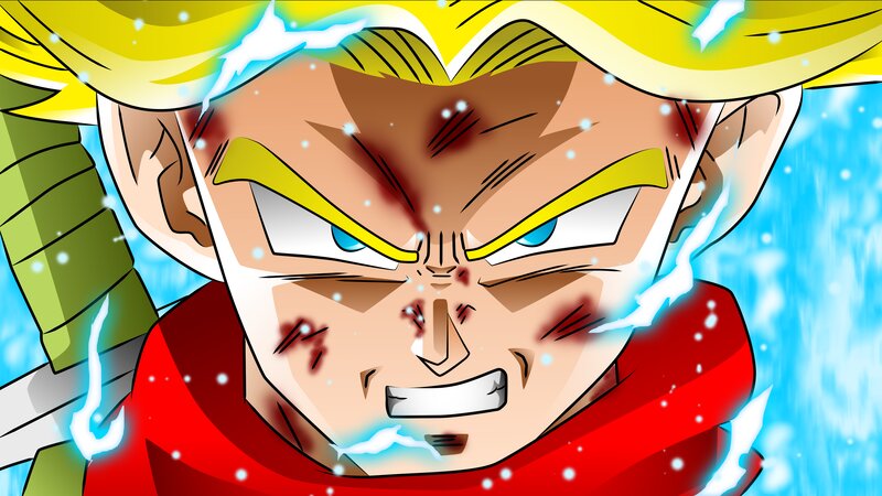 Anime Character Face — Yellow, Intense, Manga, Electricity