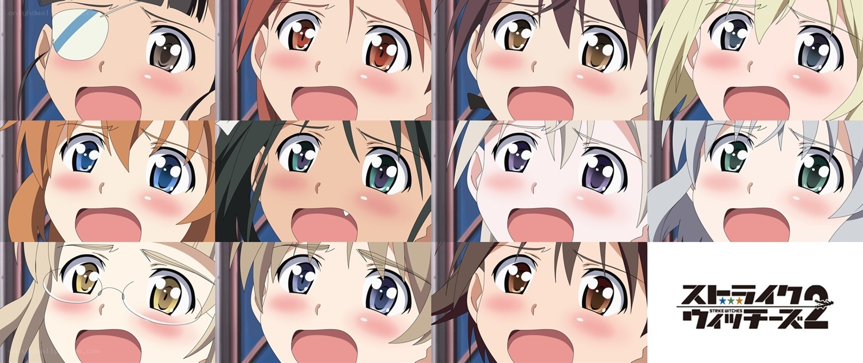 anime character faces collage