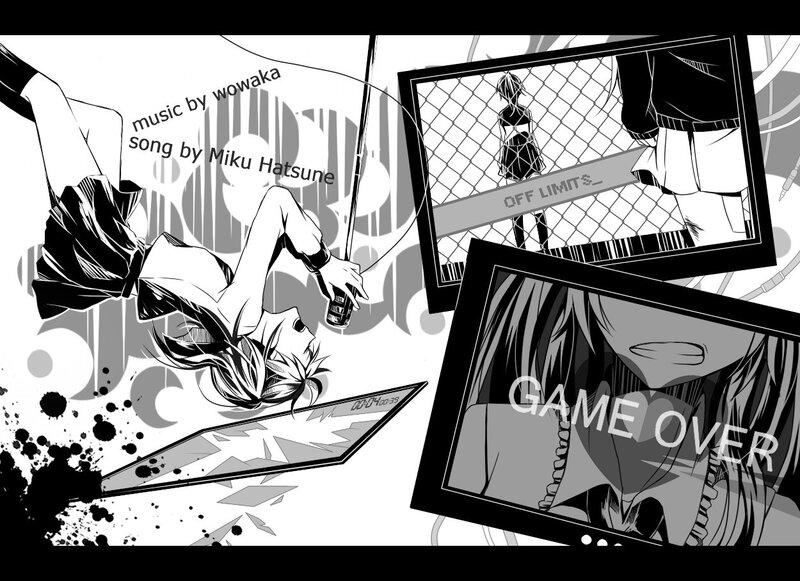 Anime Character Falling — Black