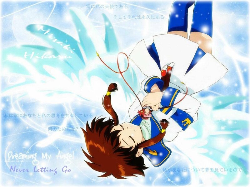 Anime Character Falling — Blue, Dreamy