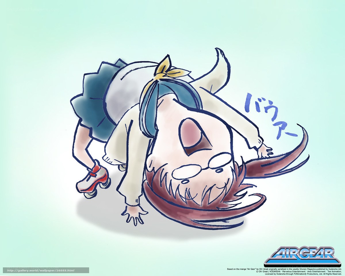 Anime character falling forward