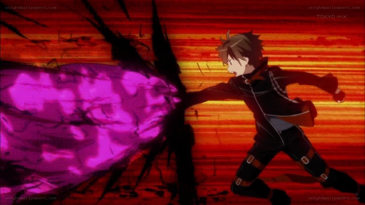 anime character fighting energy blast