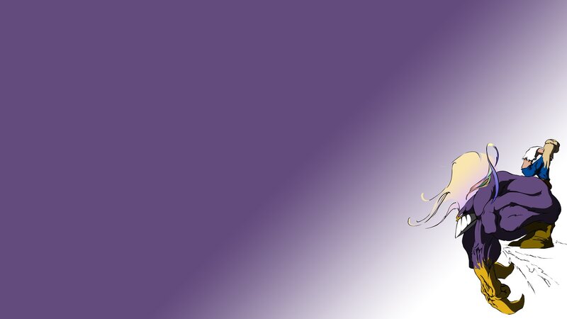 Anime Character Fighting — Purple, Dramatic, Manga, Long Hair