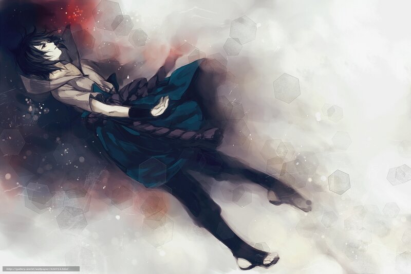 Anime Character Floating — Black, Dramatic
