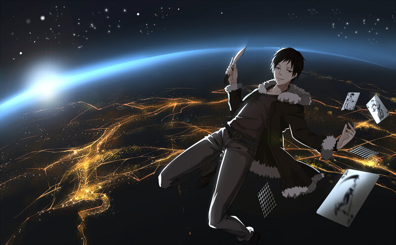 Anime Character Floating — Black