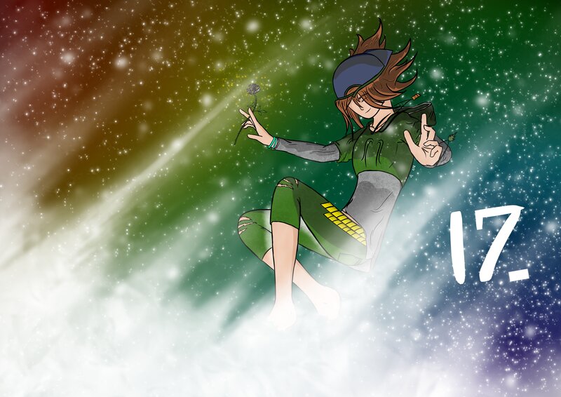 Anime Character Floating — Green