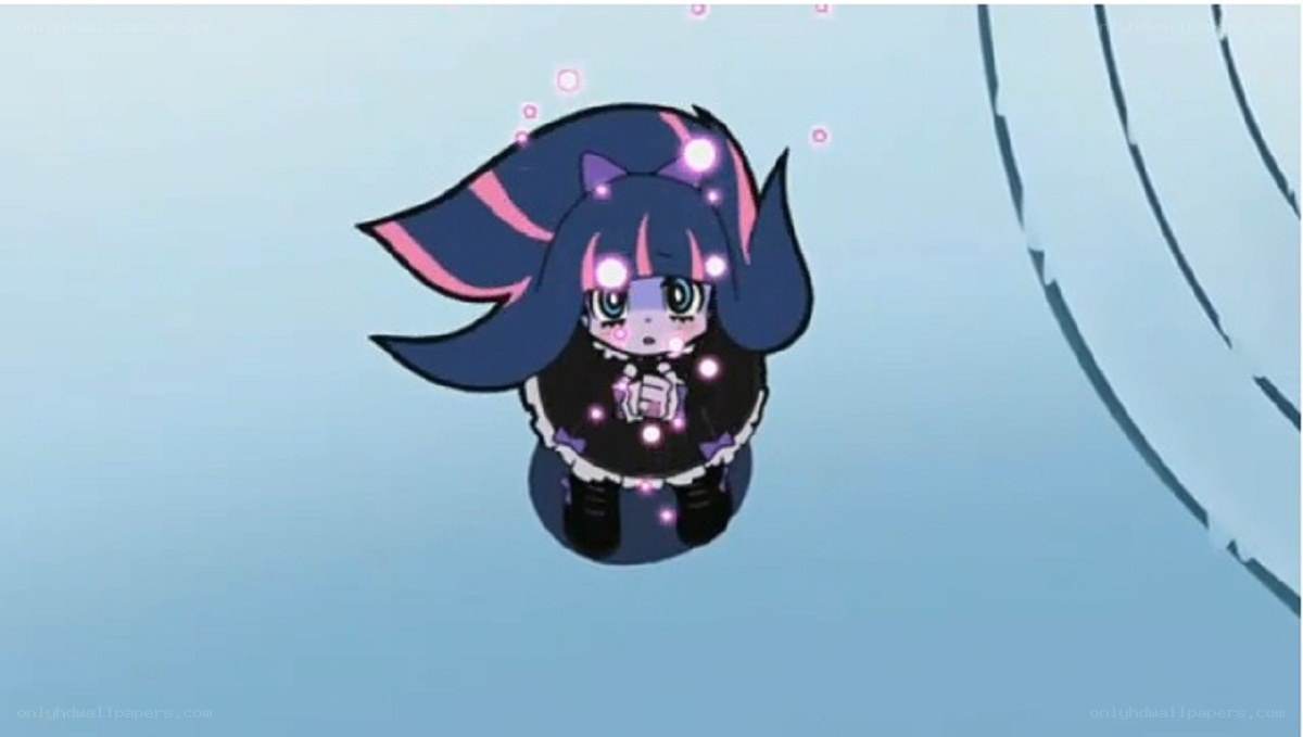 anime character floating in air