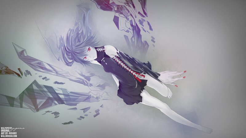 Anime Character Floating — Purple