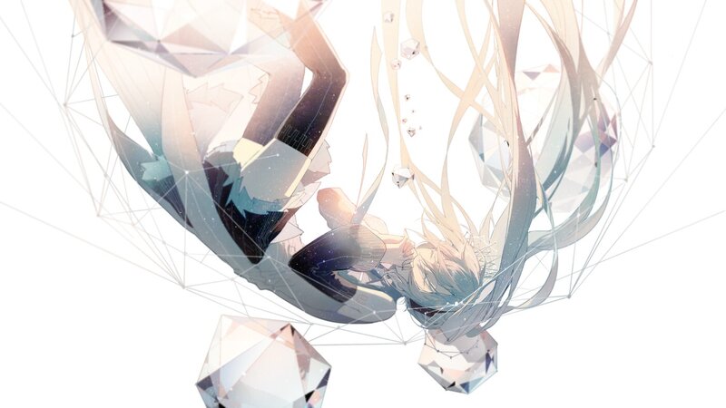 Anime Character Floating — White