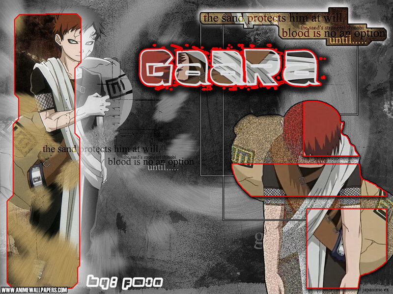 Anime Character Gaara — Gray