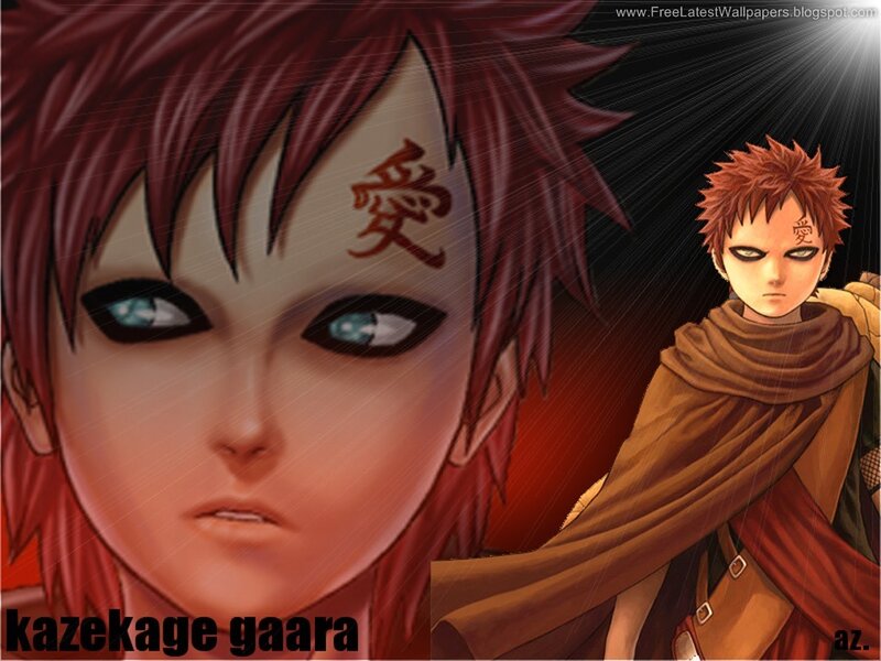 Anime Character Gaara — Red