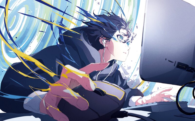 Anime Character Gaming — Blue