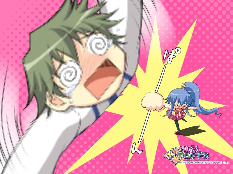 Anime character getting hit