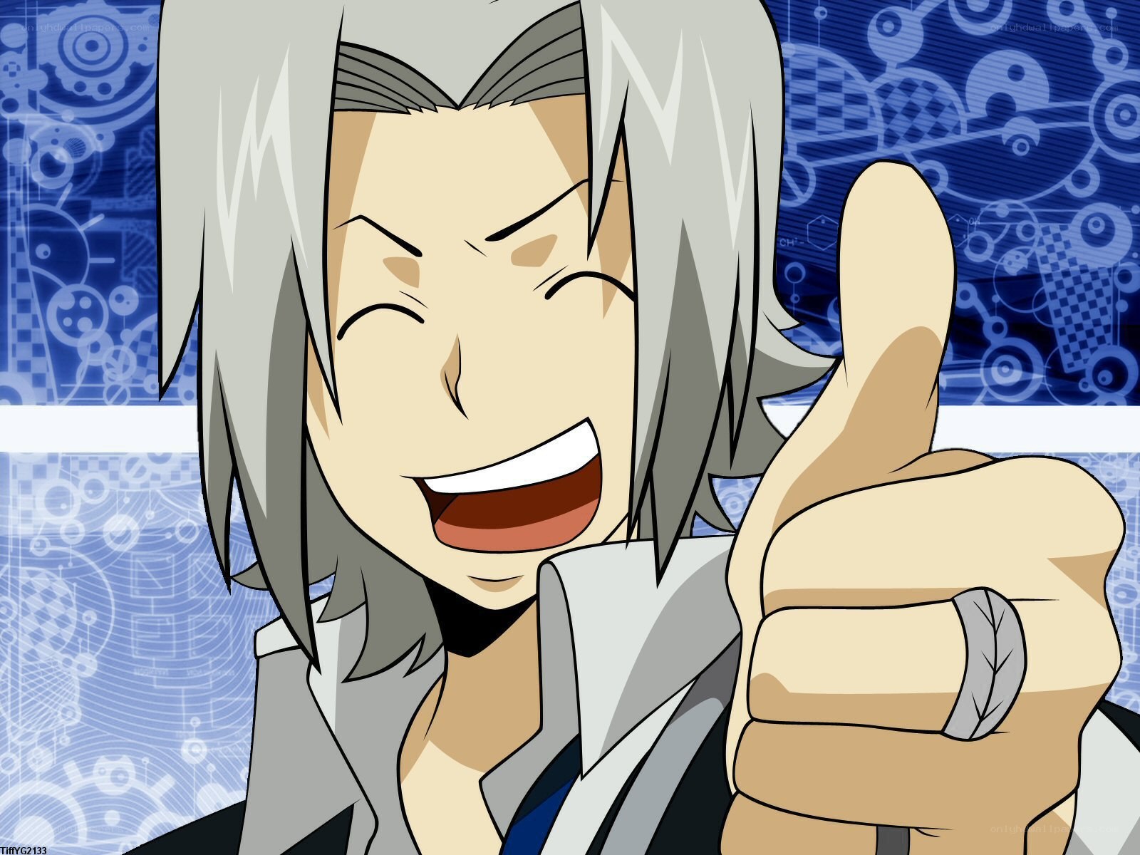 anime character giving thumbs up