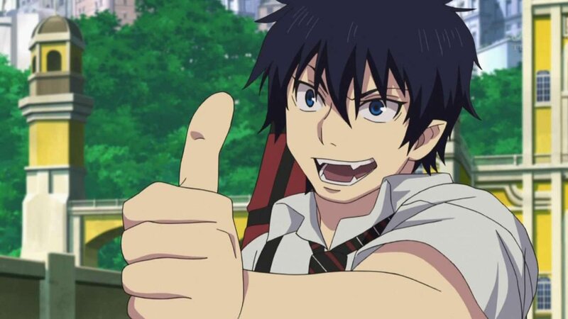 Anime Character Giving Thumbs-up — Black