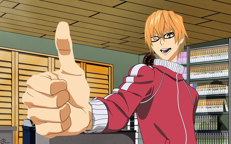 Anime Character Giving Thumbs-up — Red