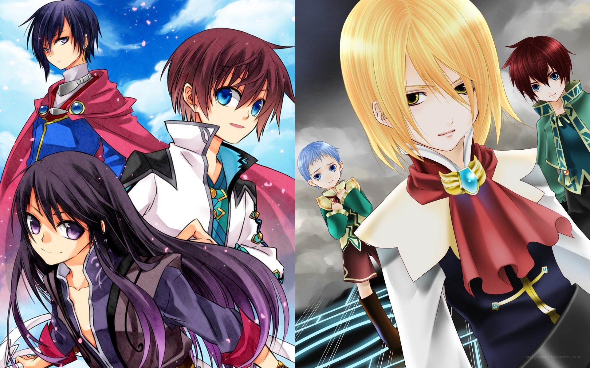anime character group art
