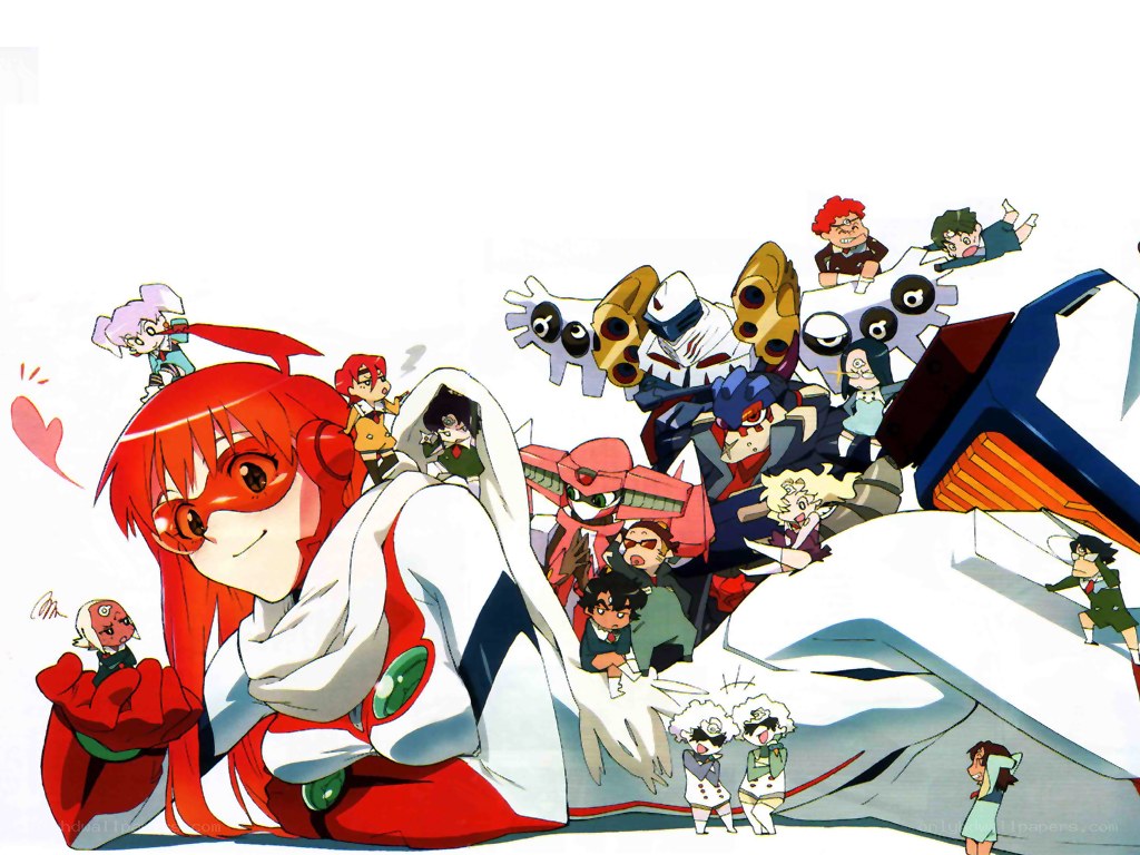 Anime character group illustration