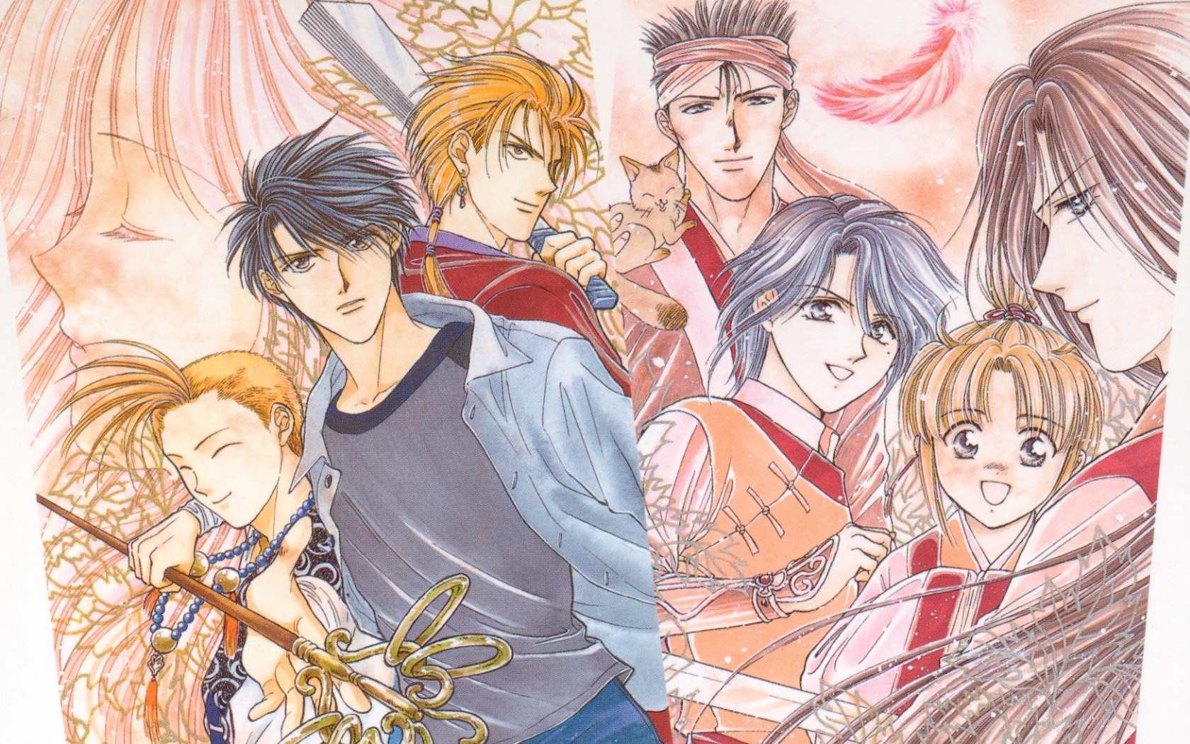 anime character group portrait