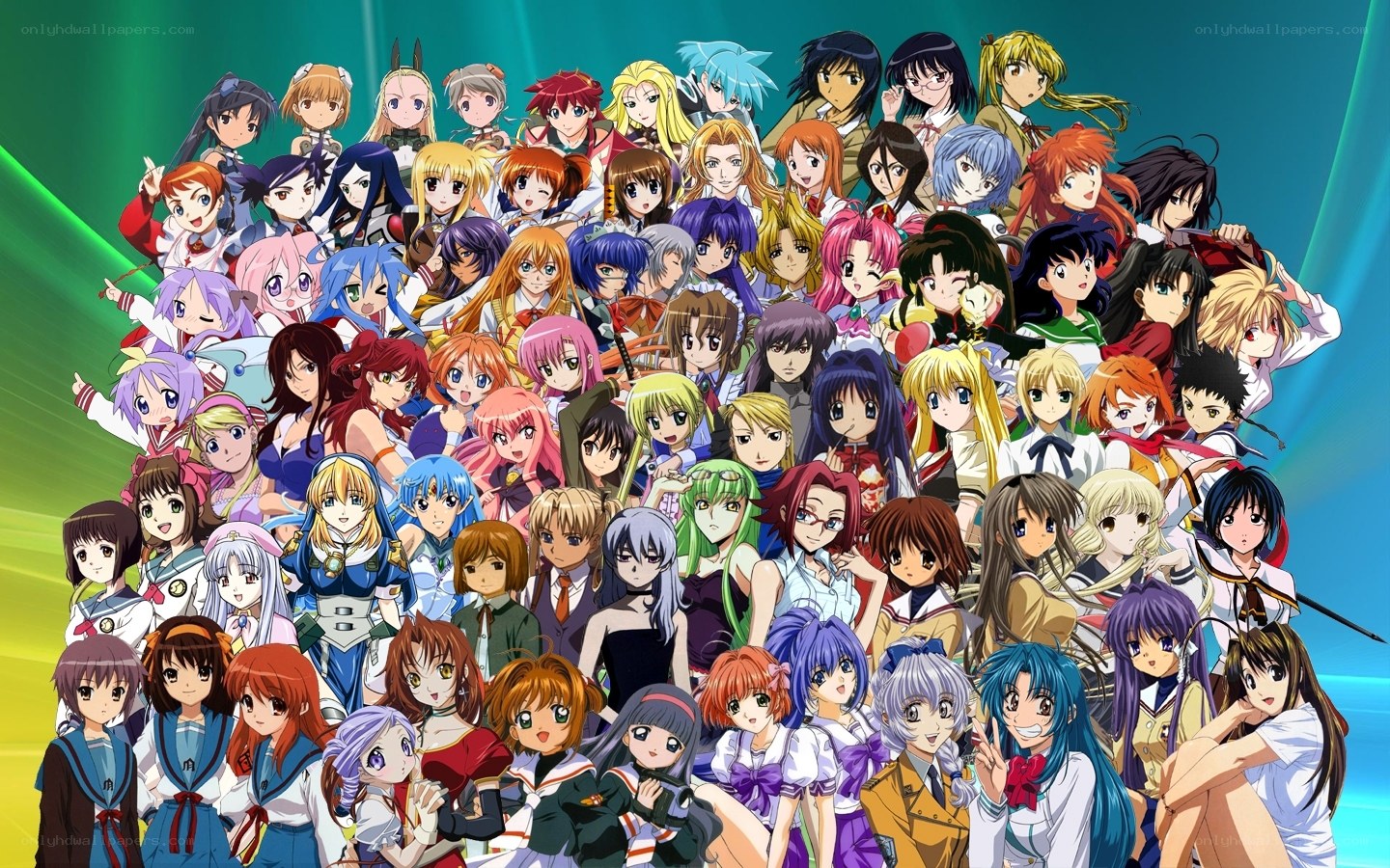 anime character group portrait