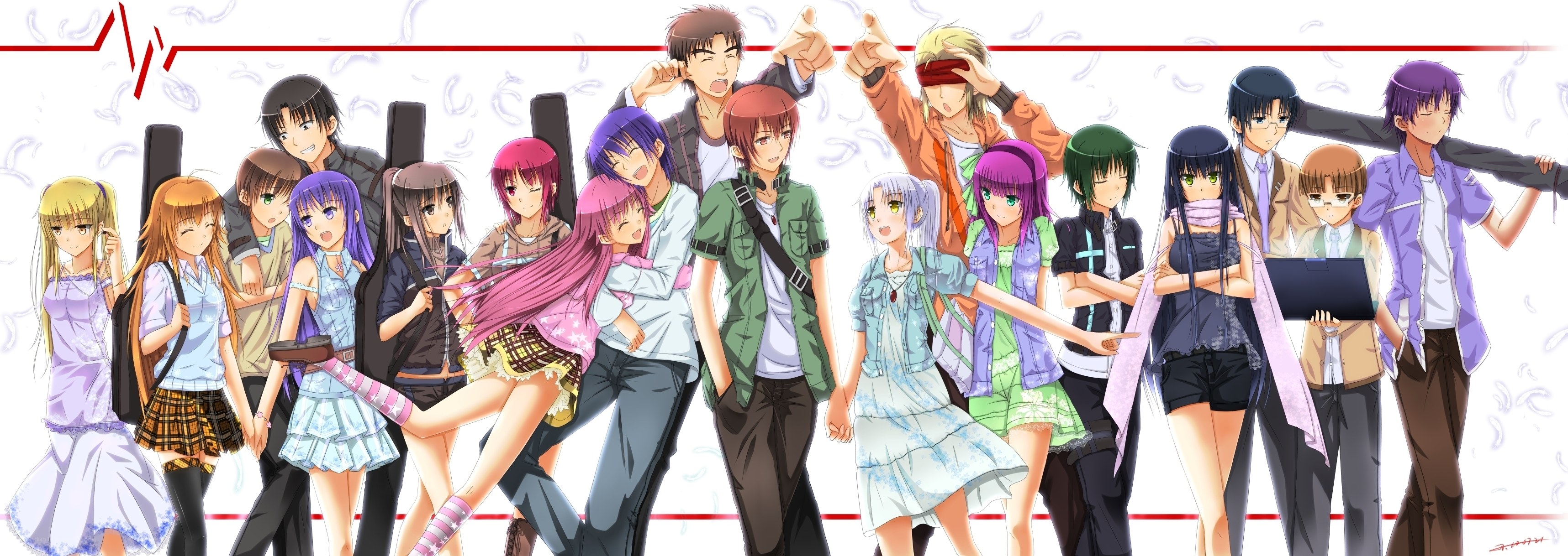 anime character group portrait