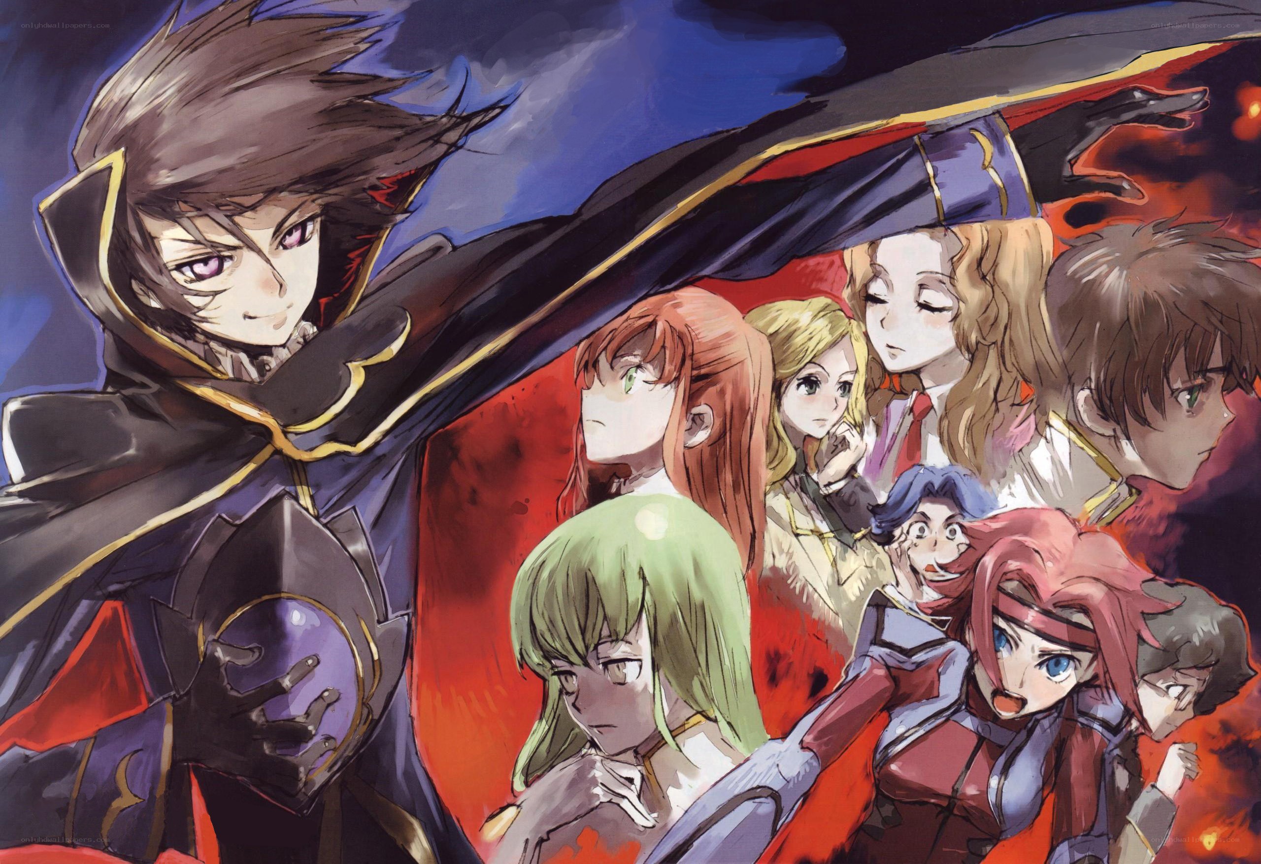 anime character group portrait