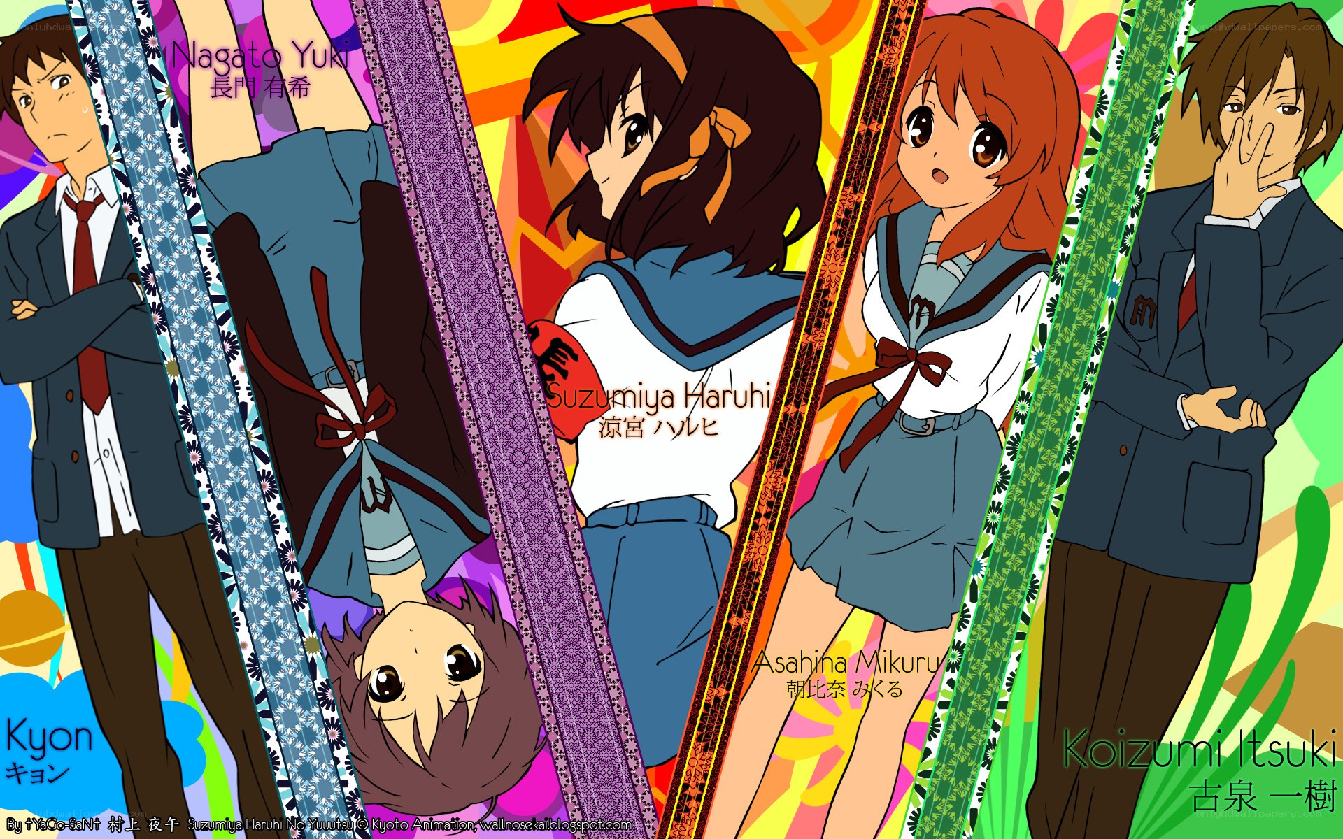 Anime character group portrait