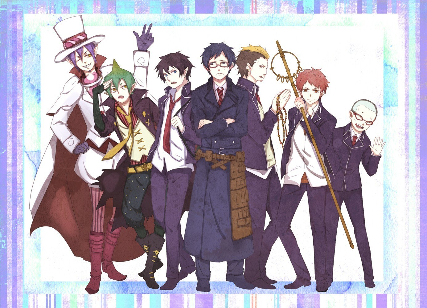 anime character group portrait