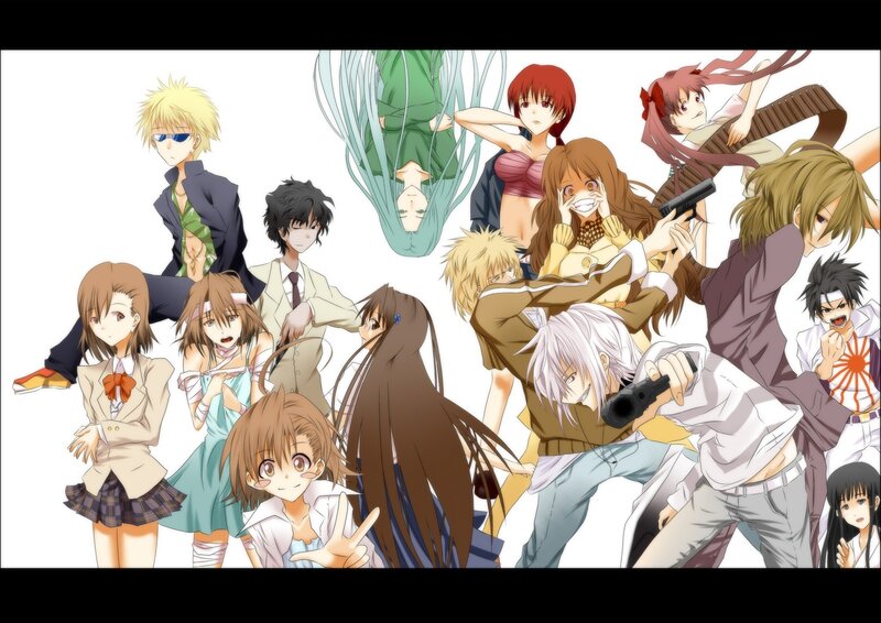 Anime character group portrait