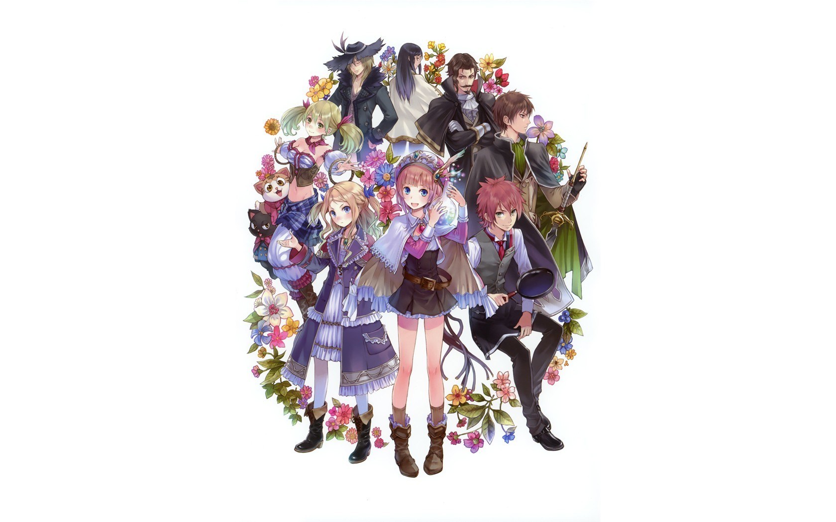 anime character group portrait