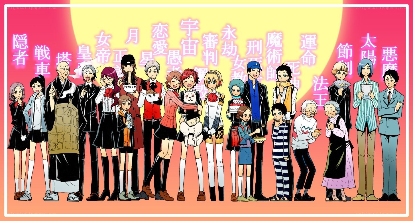 Anime character group portrait