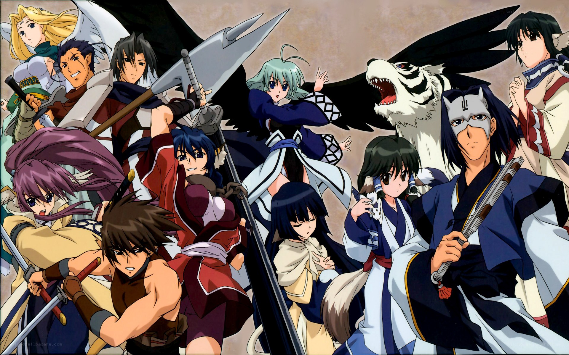 anime character group portrait
