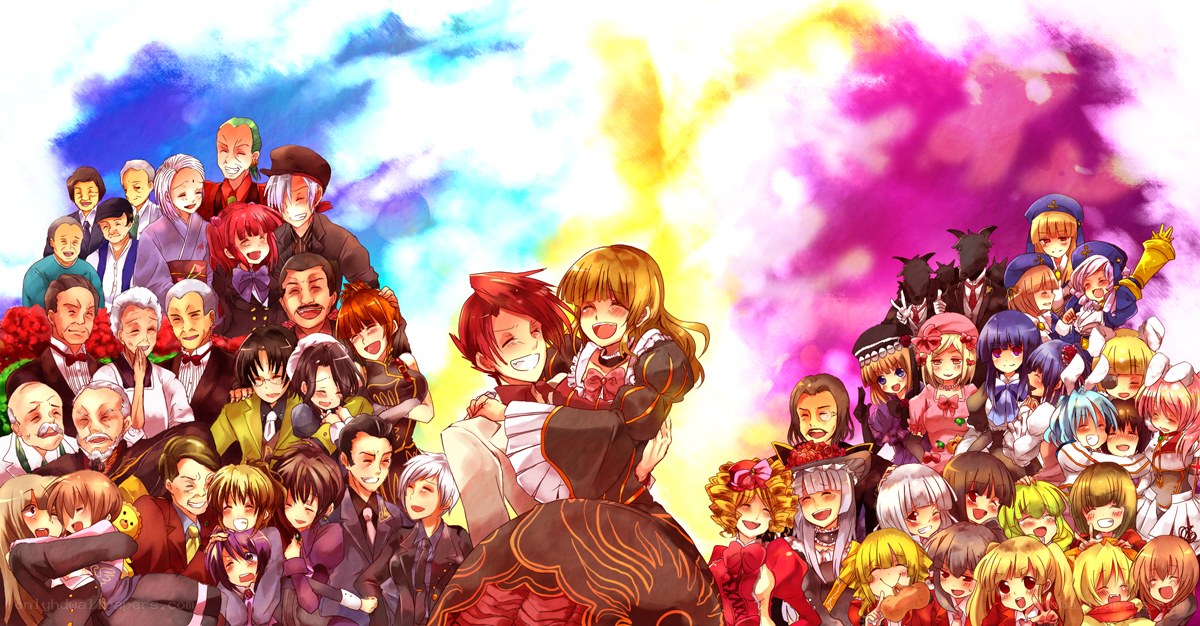 Anime character group portrait