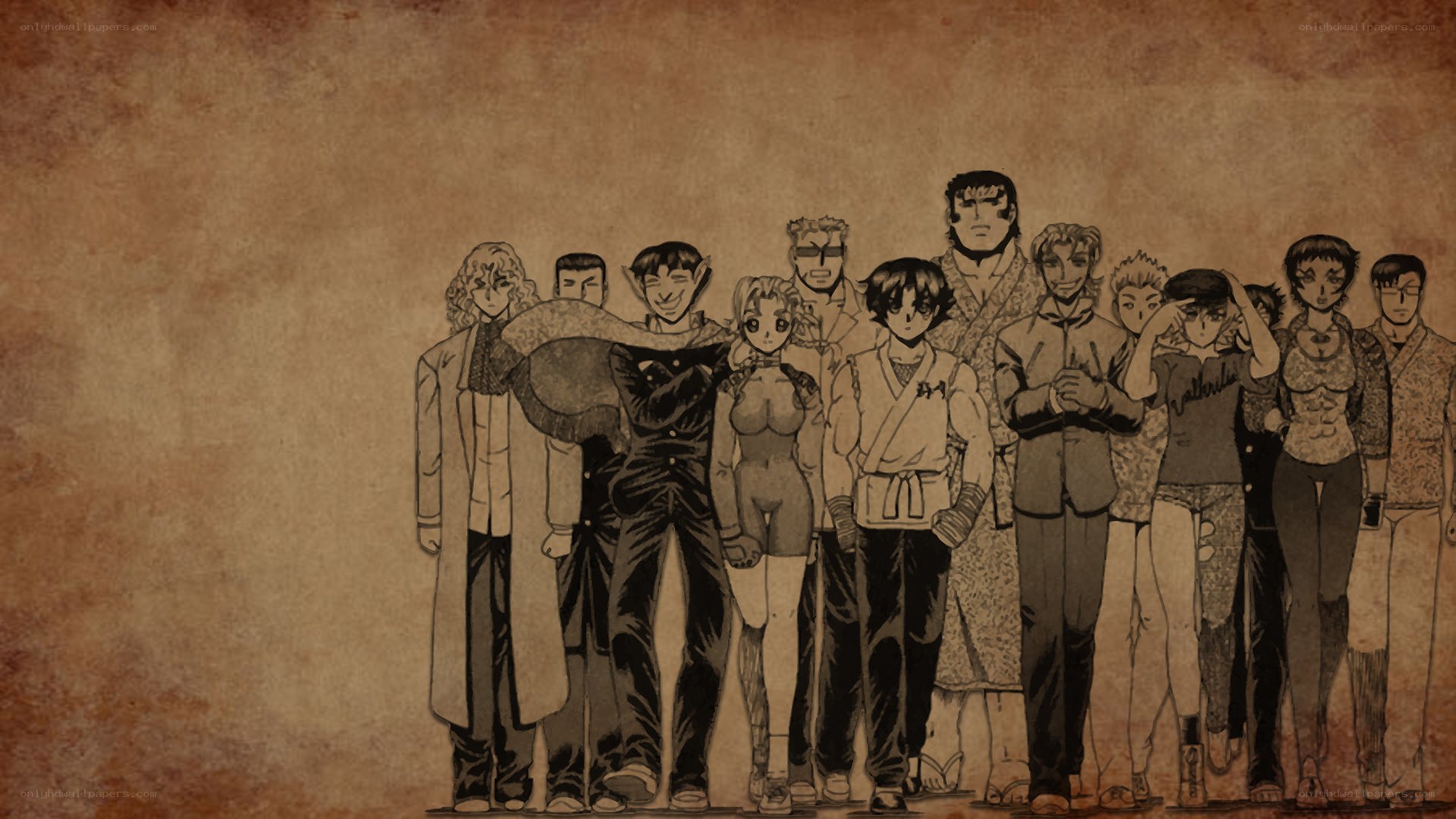 anime character group portrait