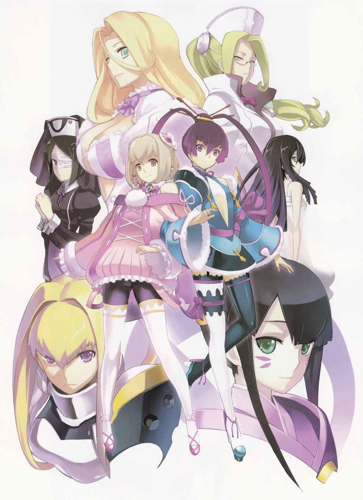 anime character group portrait