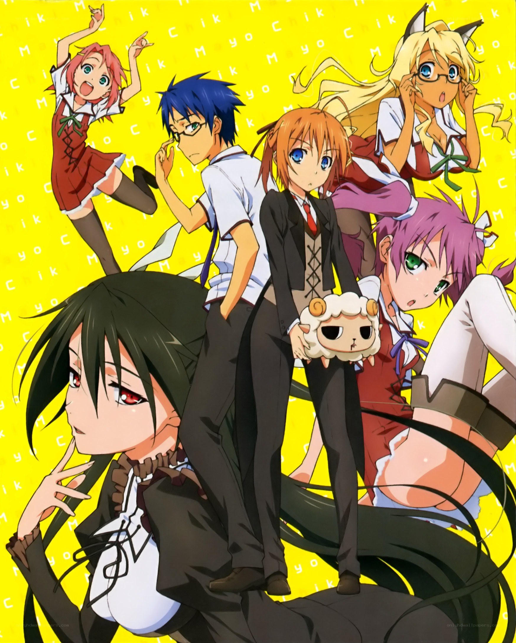 Anime character group portrait