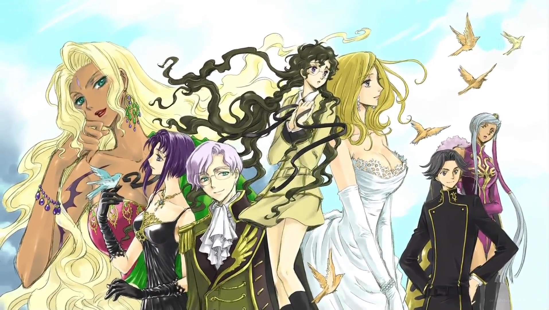 anime character group portrait