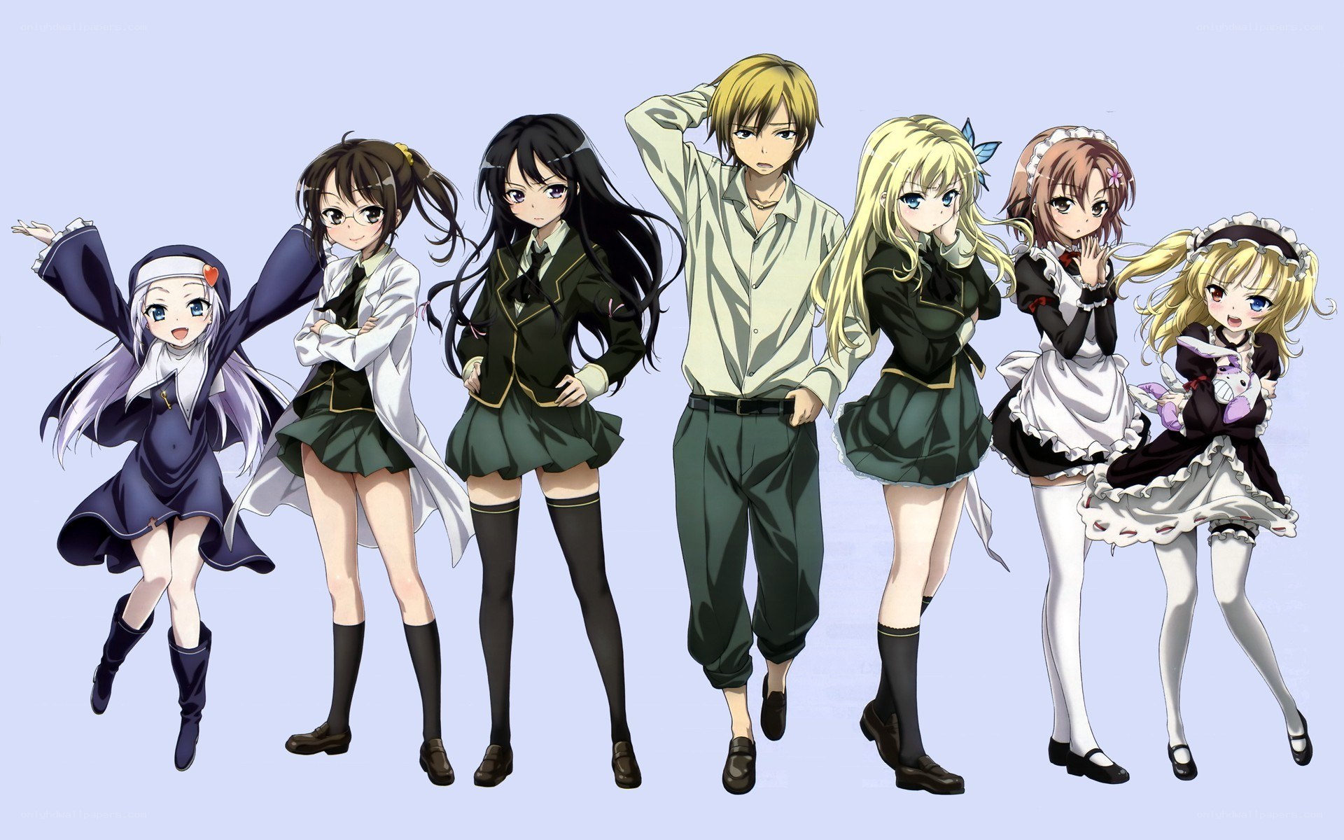 anime character group portrait